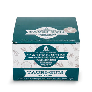 Delta-8 Infused Evergreen-Spearmint Gum (contains THC) (30 day supply)