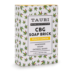CBG-Infused Peach-Lemon Soap Brick