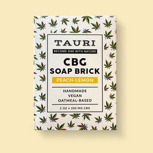 CBG-Infused Peach-Lemon Soap Brick