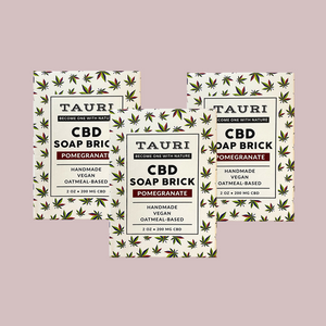 CBD-Infused Pomegranate Soap Brick 3 Pack