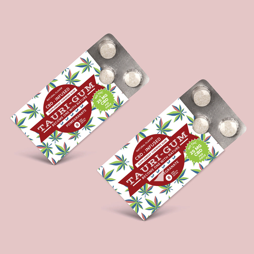 Pomegranate CBD Gum - 2 Pack